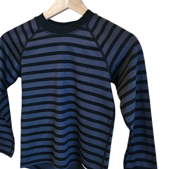 Patagonia Kids Capilene 3 Midweight Base Layer Shirt Black Stripe Size Small (8) - Picture 2 of 5